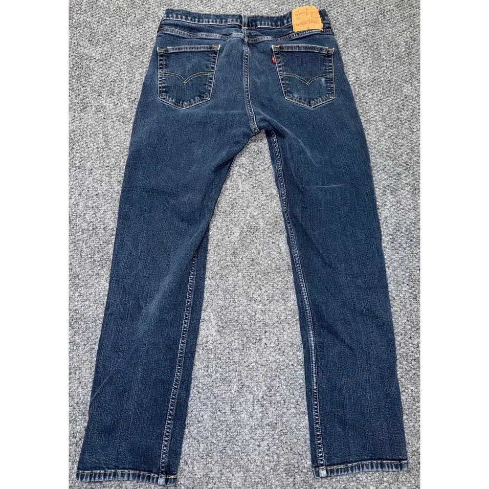 Levi's 514 Straight Fit Dark Blue Wash Jeans preowned W34 L32‎